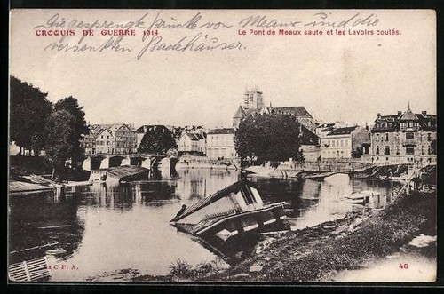 Cpa meaux pont - cpa, et
