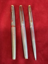 Lot Stylo Ancien Parker Argent Vermeil Plume Or