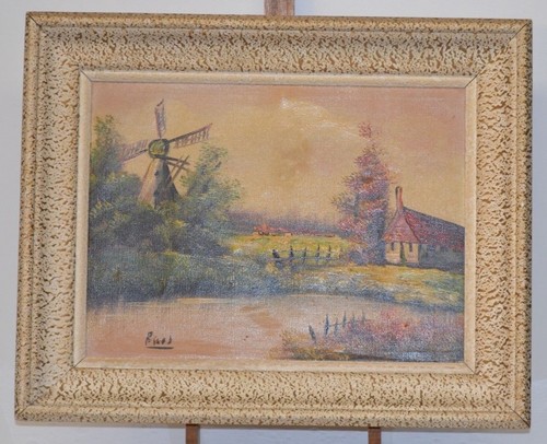 Ancienne tableau sur toile - ancienne,
