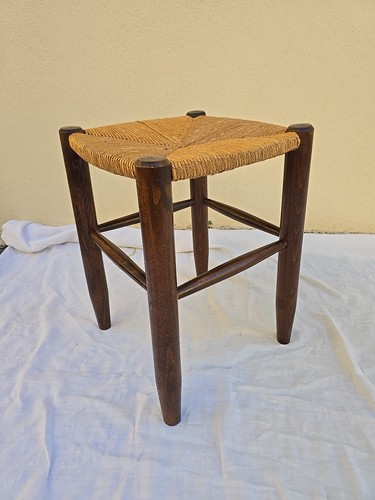 Tabouret bois assise paille - bois, en