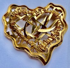 Broche coeur  - estampillée