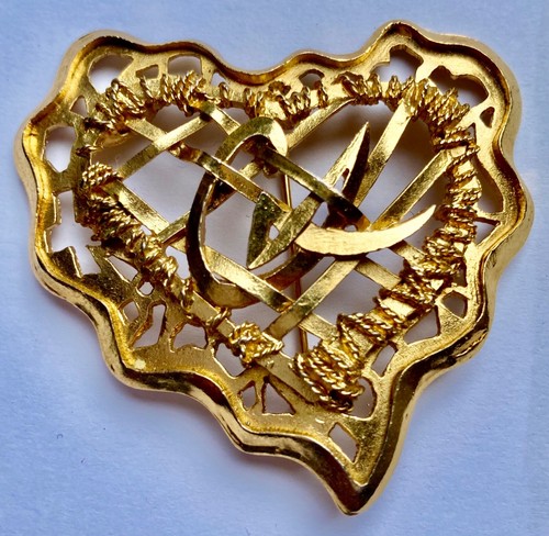 Broche coeur estampillée - coeur,