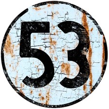 HERBIE 53 OLD RUSTY NEW BEETLE  STICKER AUTOCOLLANT CHOUPETTE COCCINELLE