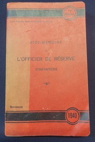 Aide mémoire pour officier - aide-mémoire,