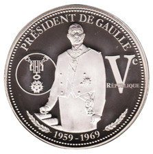 Médaille PRESIDENT DE GAULLE 1959 1969 / Ve REPUBLIQUE - FRANCE - medal