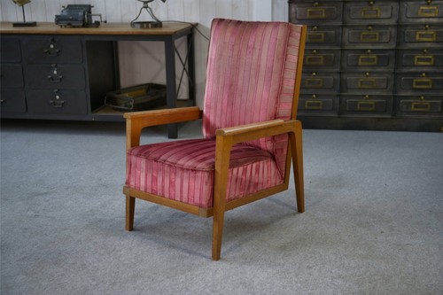 Fauteuil chêne velours - fauteuil, en