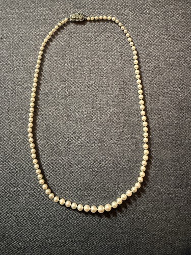 Collier perles blanches - collier,