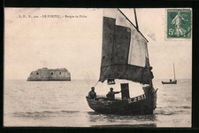CPA Le Portel, Barque de Peche