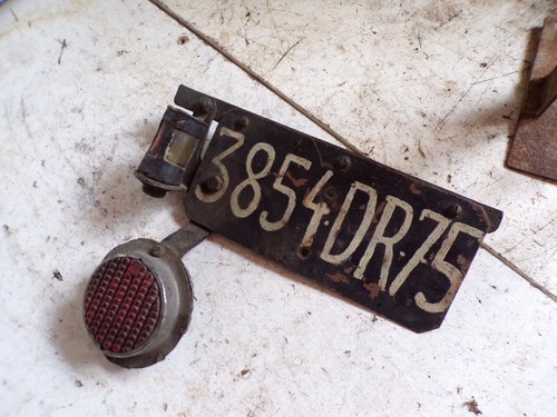 Rare plaque sur porte bagage - bagage, +