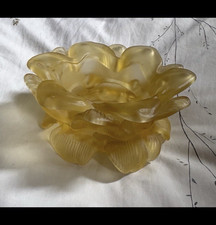TULIPE AMBREE EN VERRE A