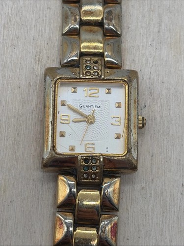 Montre femme quantième - montre, dorée