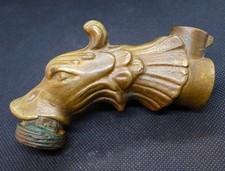 Ancien Robinet de Fontaine Laiton Tête de Gargouille 19ème Antique French Tap