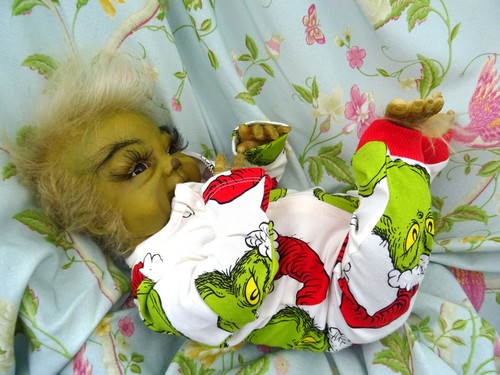 Reborn baby girl awake grinch - girl,