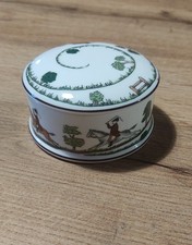 Boîte Ronde / Scène De Chasse / Porcelaine Fine / Coalport