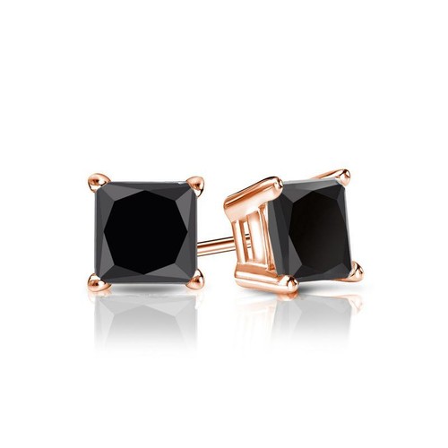 3ct black aaa princess cut - aaa,