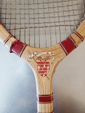 Raquette Tennis Ancienne Bois Cuir Boeklage Paris