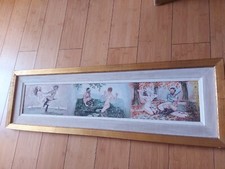 PEINTURE , GOUACHE SUR PANNEAU