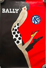 AFFICHE 118 x 175 cm ancienne : BALLY FEMME - VILLEMOT