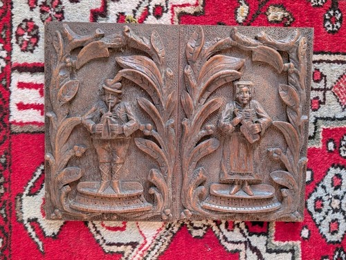 Bois sculpté personnages - bois,
