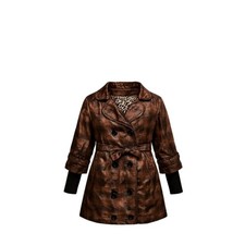 NEUF Manteau FILLE marron à