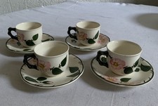 4 Tasses Et Sous Tasses  Villeroy Et Boch Modele Wild Roses