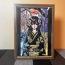 Art de découpe de papier - photo décorative de fille kimono japonaise - décor...