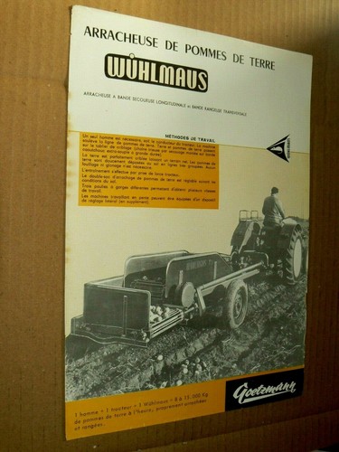 Prospectus tracteur arracheuse - tracteur,