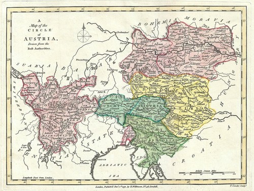 1791 wilkinson map austria - 1791,