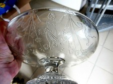 COUPE SUR PIED EN VERRE DECOR ANGELOTS  