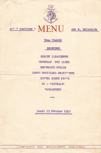 Vieux papier menu paquebot - vieux,