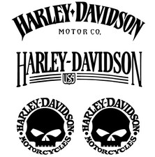 Adhésifs Stickers Harley Davidson Moto Custom Casque Réservoir