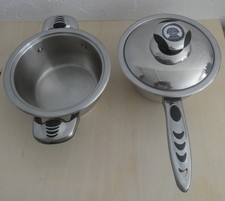 LES TROIS TOQUES lot 2 casseroles graduées inox tous feux dont induction  (10)