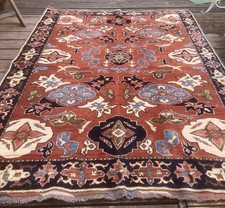 Superbe Ancien Tapis persan - Laine noué main - 187  X 142!  cms - Trés Bon État