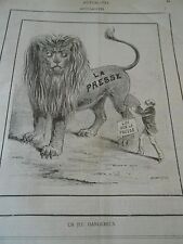 Typo 1890 Le Lion Loi sur la Presse Un Jeux dangereux