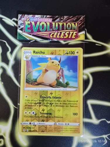 Carte pokémon raichu - carte,