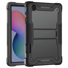 Avizar Coque pour Galaxy Tab S6 Lite Antichoc Béquille Support Noir