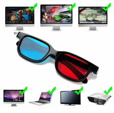 Rouge bleu lunettes noir - lunettes,