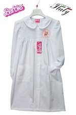 Barbie Original Tablier Bébé Fille Blanc Brodé École Maternelle Et Élémentaire