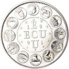 [#187376] France, Médaille, Ecu Europa, Marianne, Politics, 1991, FDC, Cupro-nic
