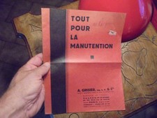 A Grissier Paris Ancien Outil de Manutention Chariot Remorque Voiture à Bras 