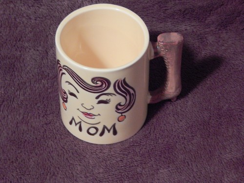 Mom boot handle mug - "mom",