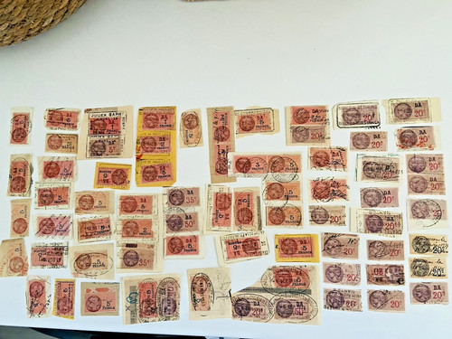 Lot timbres fiscaux - timbres,