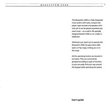 Manuel D'Utilisation Bang Olufsen Beosystem 2500