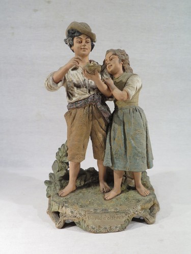 Ancienne sculpture terre cuite - ancienne,
