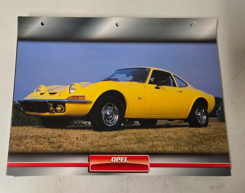 Opel carte fiche - opel, voiture