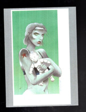 Tintin. Carte postale Tintin bébé avec pin up BILAL. Pastiche par PASCAL SOMON.