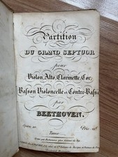 BEETHOVEN Ludwig Van, Septuor Violon Alto Clarinette chez Pleyel c. 1828