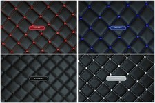 Tissu d'ameublement de voiture en simili cuir grainé vinyle matelassé à...