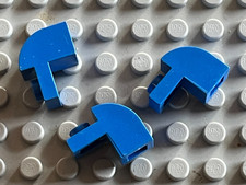 3 x Blue Brick curved 6091