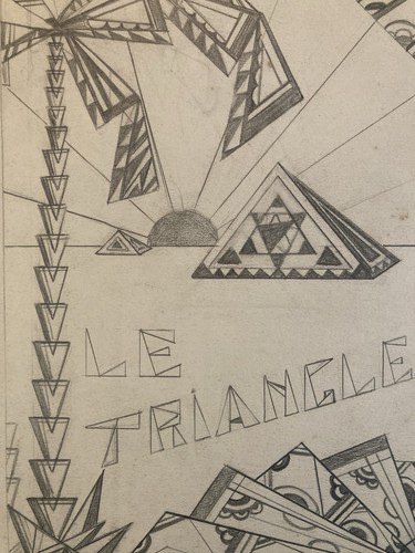 Dessin drawing 1950 - drawing,